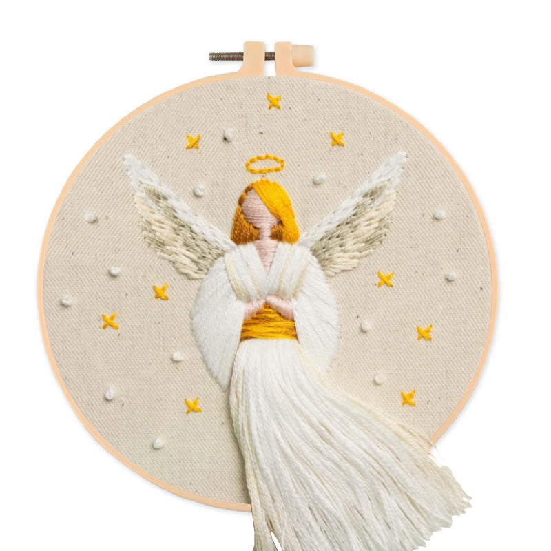 Rubbyoo Embroidery Kit - Christmas Angel | Winter And Christmas Craft | Holiday Ornaments Collection - 20*20cm - image 0