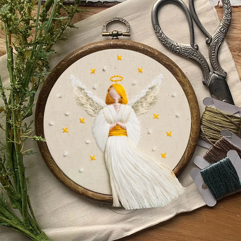 Rubbyoo Embroidery Kit - Christmas Angel | Winter And Christmas Craft | Holiday Ornaments Collection - image 1