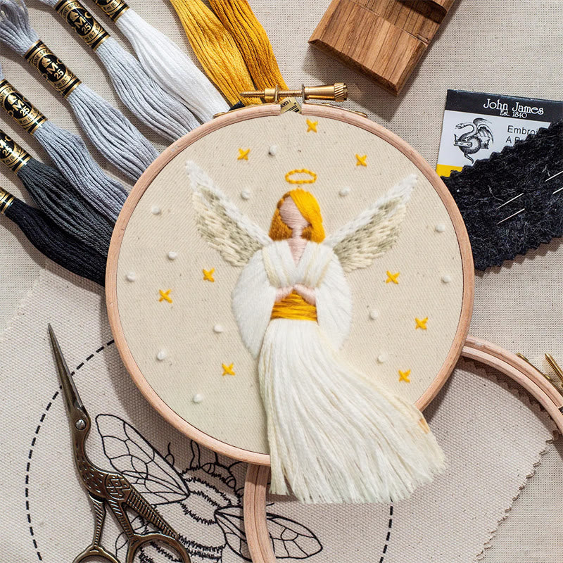 Rubbyoo Embroidery Kit - Christmas Angel | Winter And Christmas Craft | Holiday Ornaments Collection - image 8