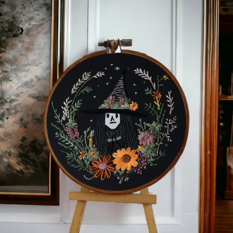 Rubbyoo Embroidery Kit - Halloween Witch | Diy Needlework For Craft Lover | Holiday Home Decor - image 8