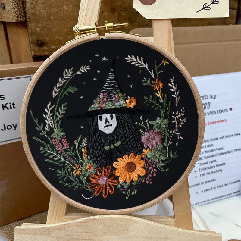 Rubbyoo Embroidery Kit - Halloween Witch | Diy Needlework For Craft Lover | Holiday Home Decor - image 4