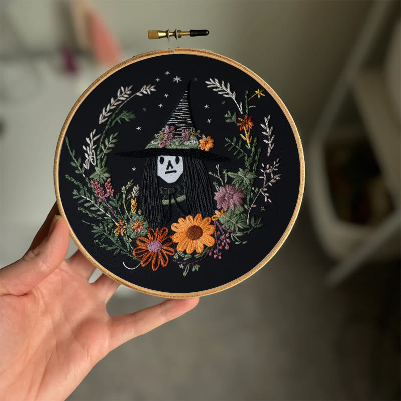 Rubbyoo Embroidery Kit - Halloween Witch | Diy Needlework For Craft Lover | Holiday Home Decor - image 7