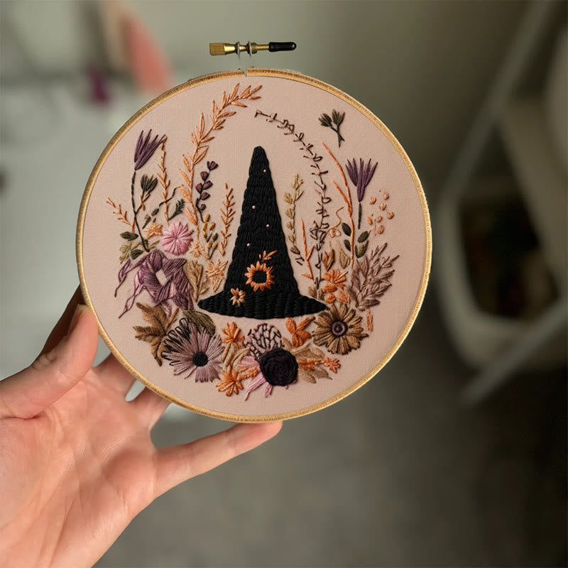 Rubbyoo Embroidery Kit -  Spooky Witch Hat | Perfect Halloween Gifts | Autumn Handmade Craft - image 1