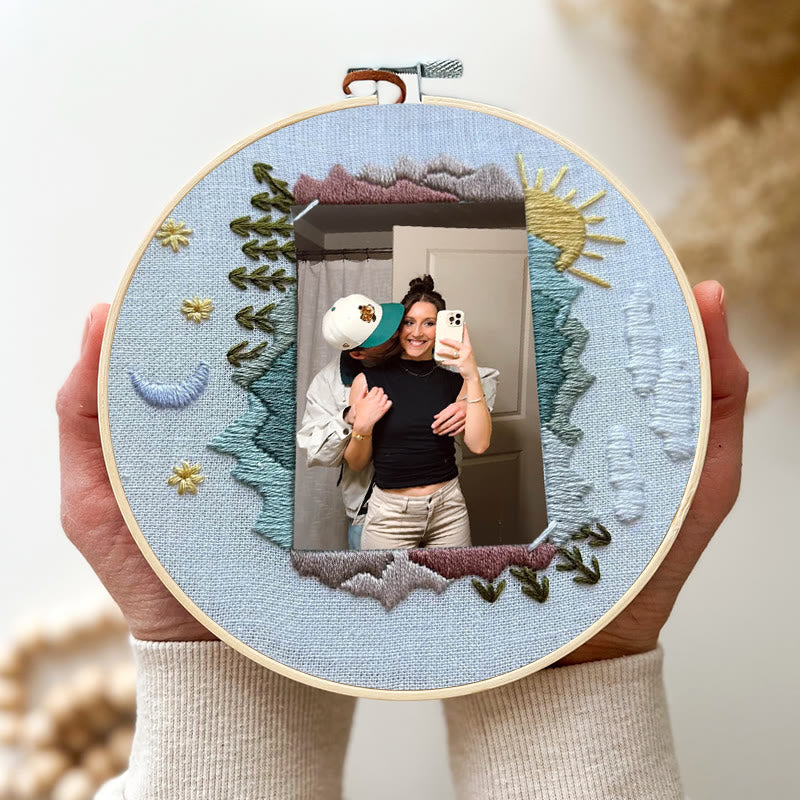 Rubbyoo Embroidery Photo Frame Kit - Day And Night | Diy Memorial Collection | Perfect Valentine's Gift - image 1