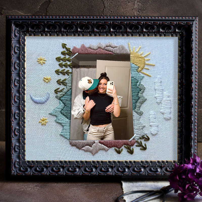 Rubbyoo Embroidery Photo Frame Kit - Day And Night | Diy Memorial Collection | Perfect Valentine's Gift - image 8