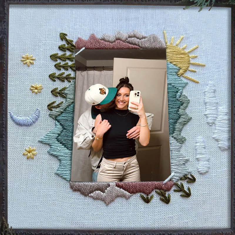 Rubbyoo Embroidery Photo Frame Kit - Day And Night | Diy Memorial Collection | Perfect Valentine's Gift - image 9