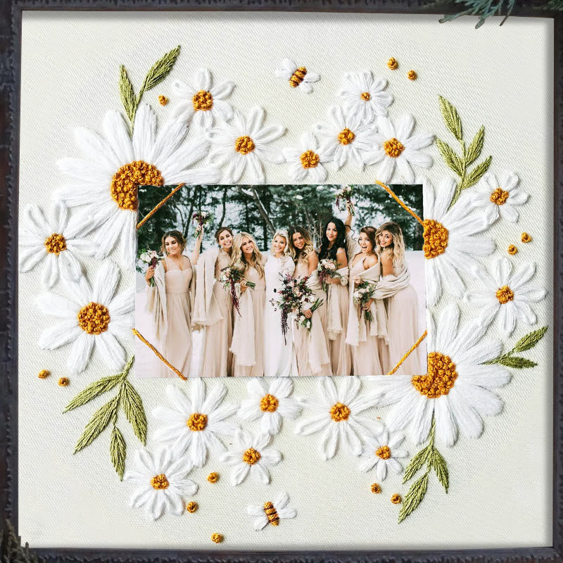 Rubbyoo Embroidery Photo Frame Kit - Attractive Daisy | Diy Floral Handicraft | Unique Art Decor - image 9