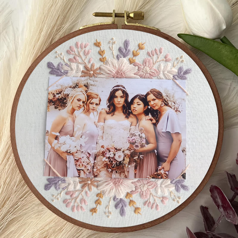 Rubbyoo Embroidery Photo Frame Kit - Romantic Moments | Nice Wedding Gifts For Friends | Beginner Friendly Needlework  - image 4