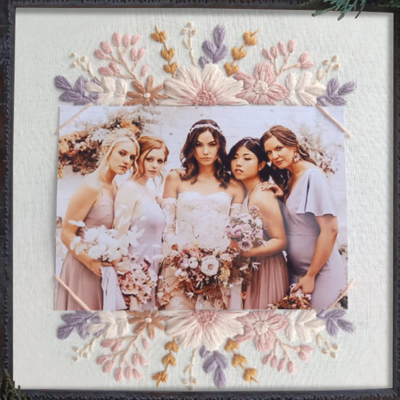 Rubbyoo Embroidery Photo Frame Kit - Romantic Moments | Nice Wedding Gifts For Friends | Beginner Friendly Needlework  - image 9