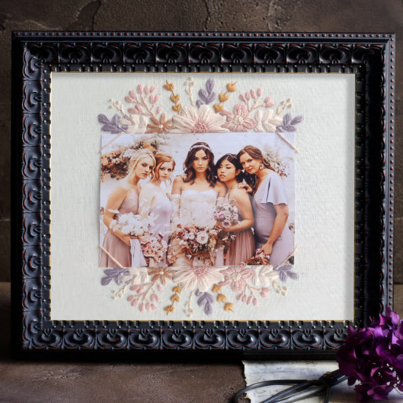 Rubbyoo Embroidery Photo Frame Kit - Romantic Moments | Nice Wedding Gifts For Friends | Beginner Friendly Needlework  - image 8