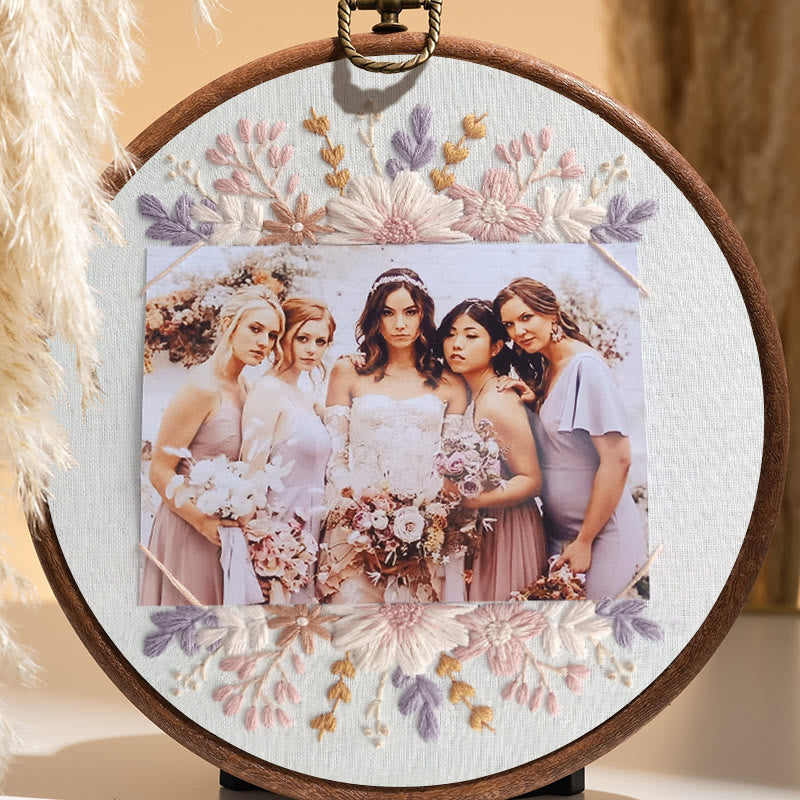 Rubbyoo Embroidery Photo Frame Kit - Romantic Moments | Nice Wedding Gifts For Friends | Beginner Friendly Needlework  - image 3