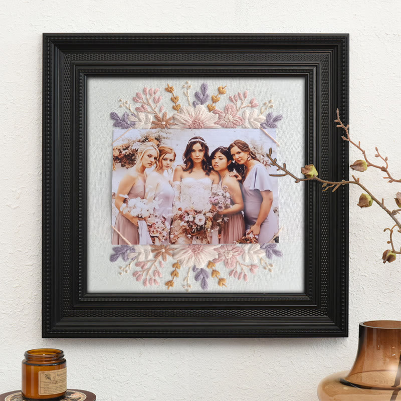 Rubbyoo Embroidery Photo Frame Kit - Romantic Moments | Nice Wedding Gifts For Friends | Beginner Friendly Needlework  - image 7