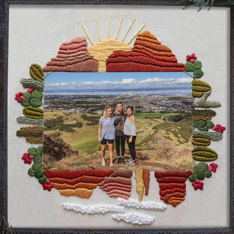 Rubbyoo Embroidery Photo Frame Kit - Desert View | Diy Landscape Artwork | Perfect Gifts For Crafters - image 5