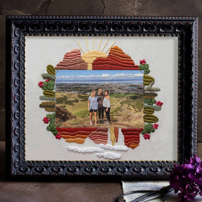 Rubbyoo Embroidery Photo Frame Kit - Desert View | Diy Landscape Artwork | Perfect Gifts For Crafters - image 9