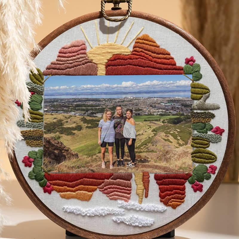 Rubbyoo Embroidery Photo Frame Kit - Desert View | Diy Landscape Artwork | Perfect Gifts For Crafters - image 2