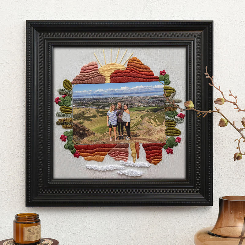 Rubbyoo Embroidery Photo Frame Kit - Desert View | Diy Landscape Artwork | Perfect Gifts For Crafters - image 8