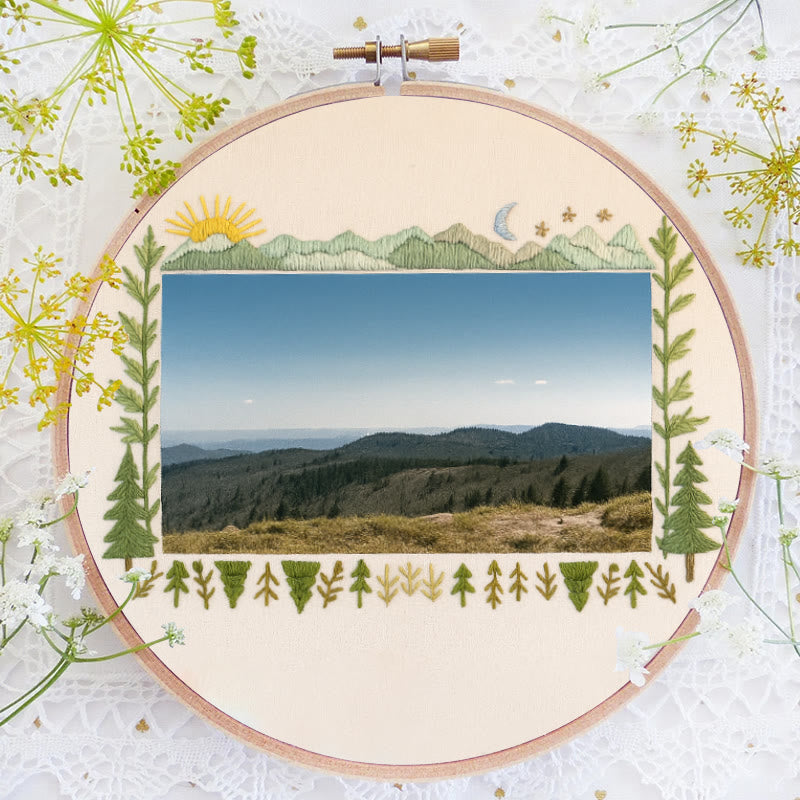 Rubbyoo Embroidery Photo Frame Kit - Mountain Range | Whimsy Handmade Needlework | Perfect Home Decor  - image 4