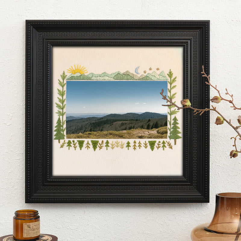 Rubbyoo Embroidery Photo Frame Kit - Mountain Range | Whimsy Handmade Needlework | Perfect Home Decor  - image 7