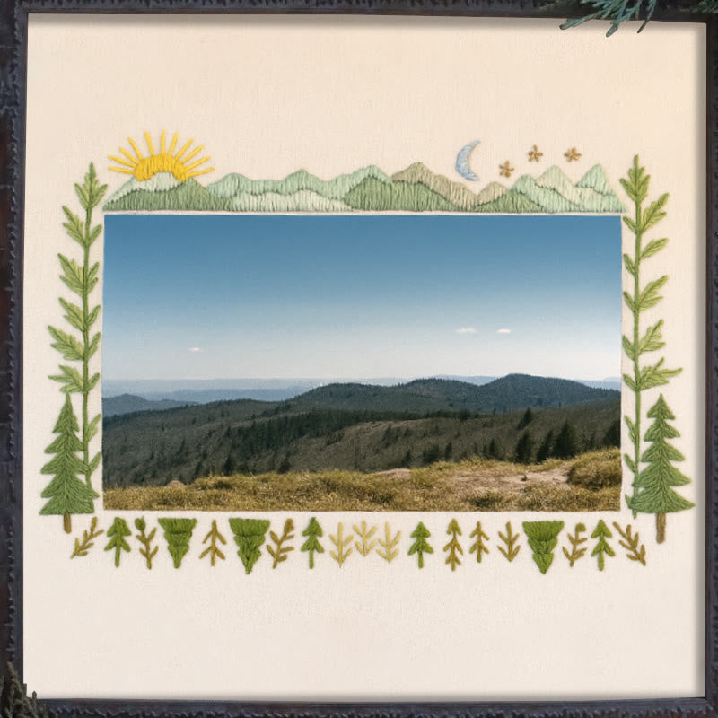 Rubbyoo Embroidery Photo Frame Kit - Mountain Range | Whimsy Handmade Needlework | Perfect Home Decor  - image 9
