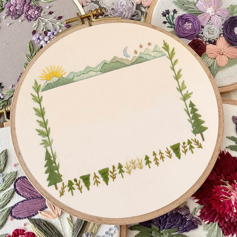 Rubbyoo Embroidery Photo Frame Kit - Mountain Range | Whimsy Handmade Needlework | Perfect Home Decor  - image 6