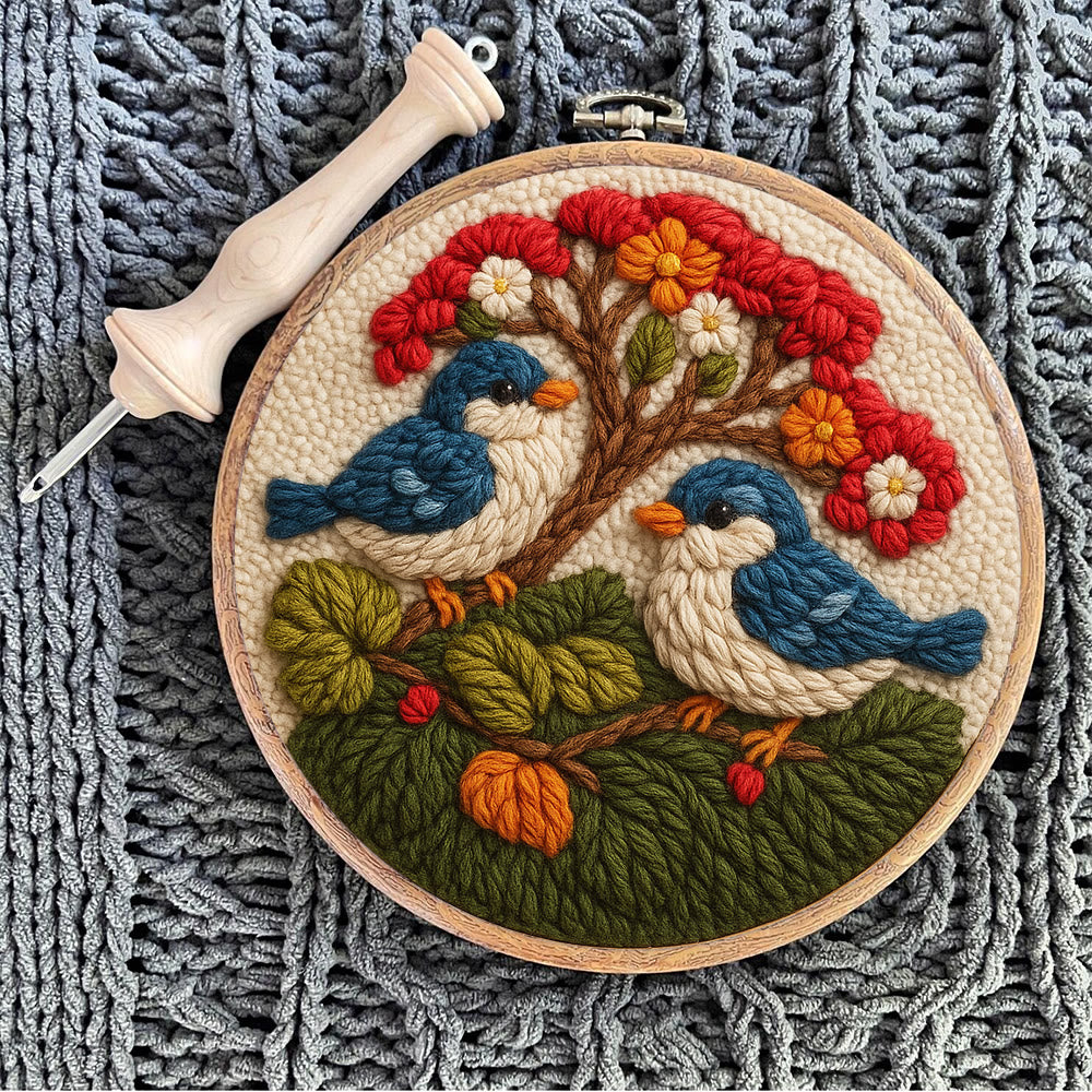  Stunning Birds Punch Needle Kit - Diy Punch Needle Coaster | Bird Needle Artwork | Beginner Handmade Craft - image 7