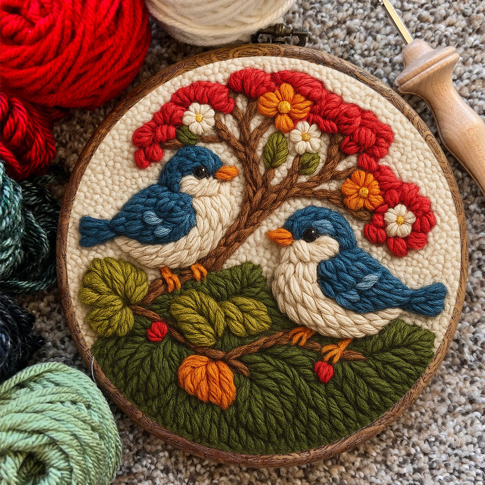  Stunning Birds Punch Needle Kit - Diy Punch Needle Coaster | Bird Needle Artwork | Beginner Handmade Craft - image 8