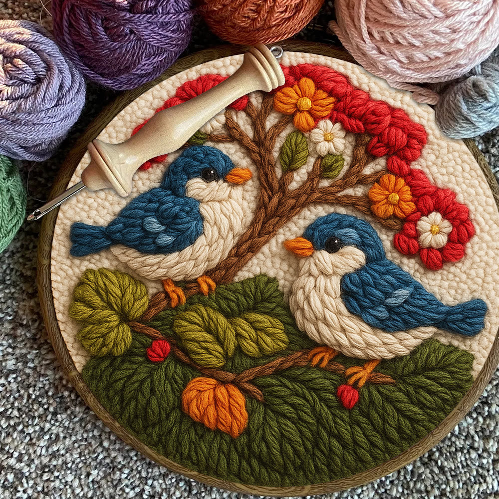  Stunning Birds Punch Needle Kit - Diy Punch Needle Coaster | Bird Needle Artwork | Beginner Handmade Craft - image 9