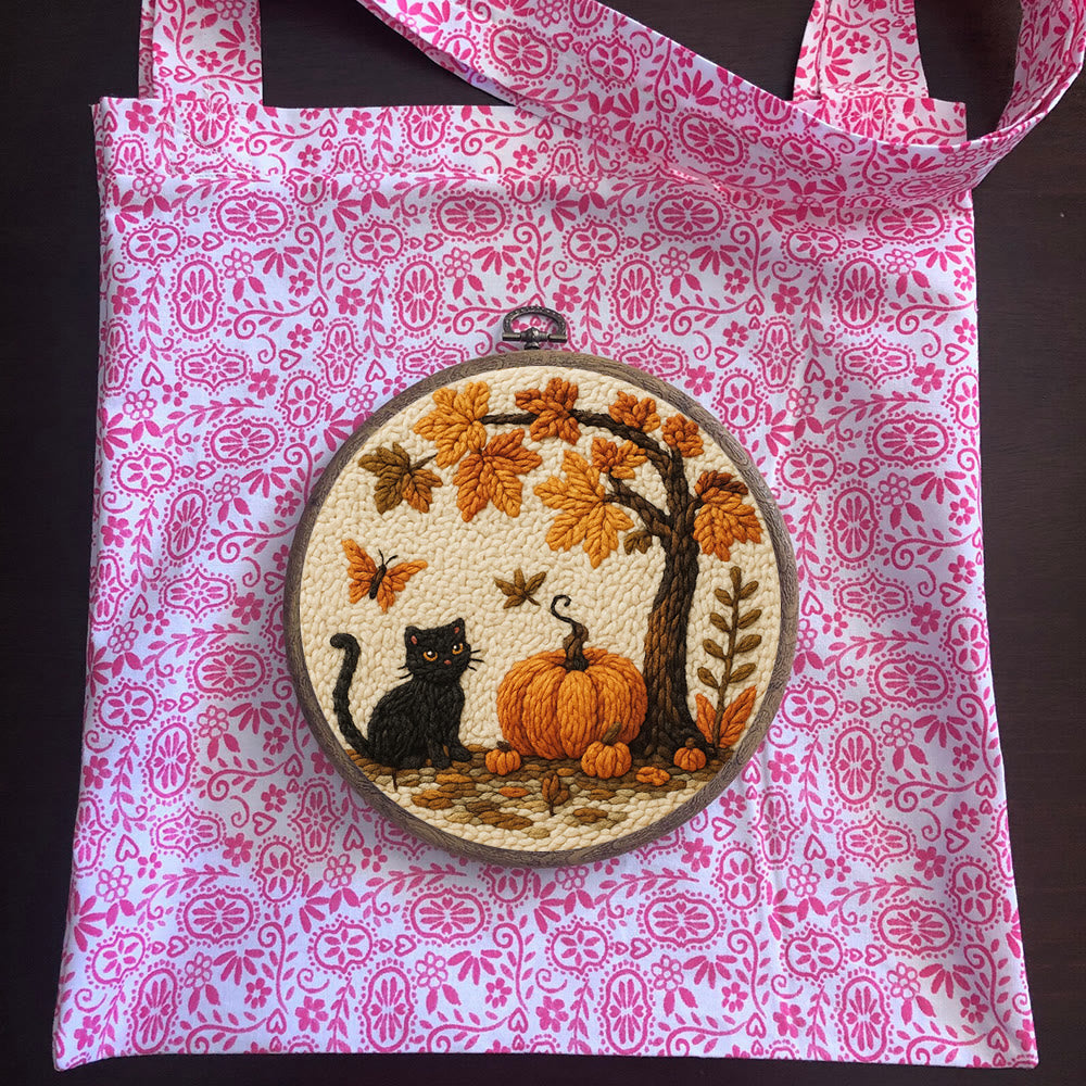 Halloween Autumn Punch Needle Kit - Diy Punch Needle Coaster | Halloween Pumpkin Handicraft | Easy Festival Decoration - image 10