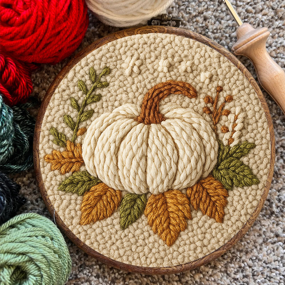 Halloween Pumpkin Punch Needle Kit - Diy Punch Needle Coaster | Art Craft For Home Decor | Handmade Needle Gift - image 7