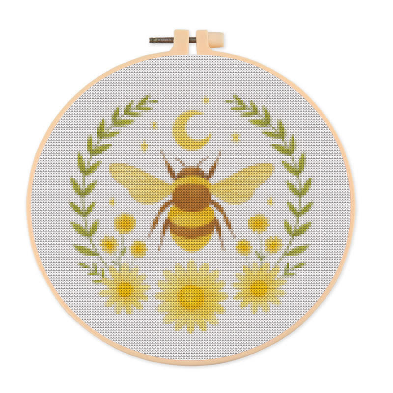 Cross Stitch Kit - Celestial Bee | Perfect Gifts For Crafter|  Diy Home Decor - 20×20cm - image 0