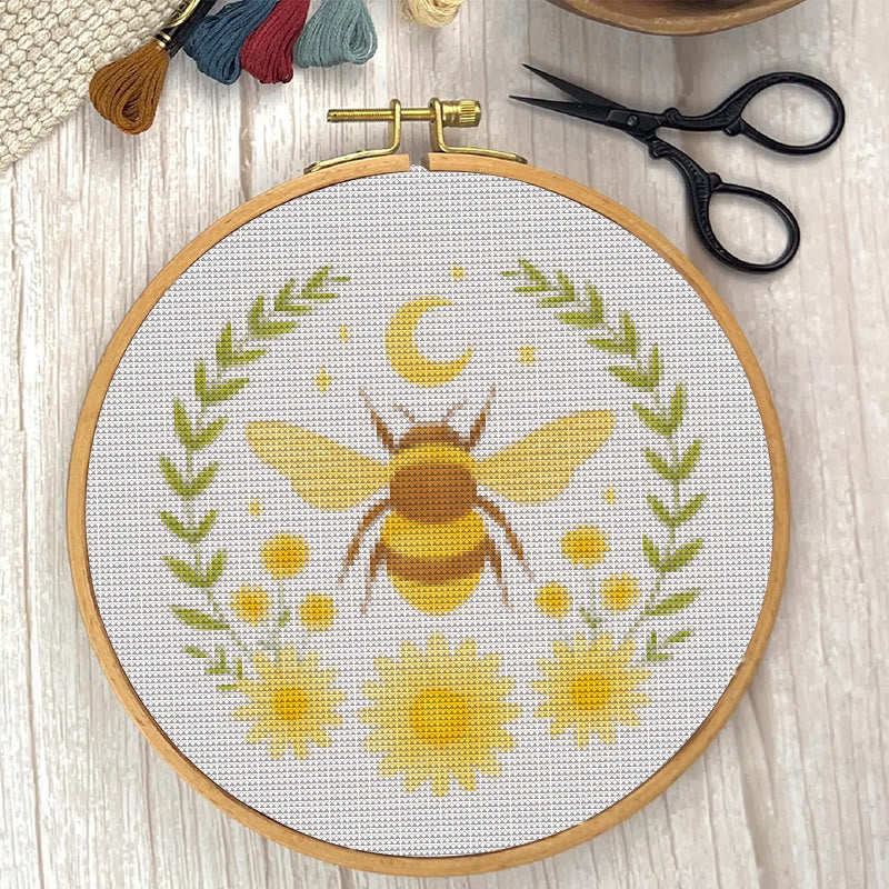  Cross Stitch Kit - Celestial Bee | Perfect Gifts For Crafter|  Diy Home Decor - image 1
