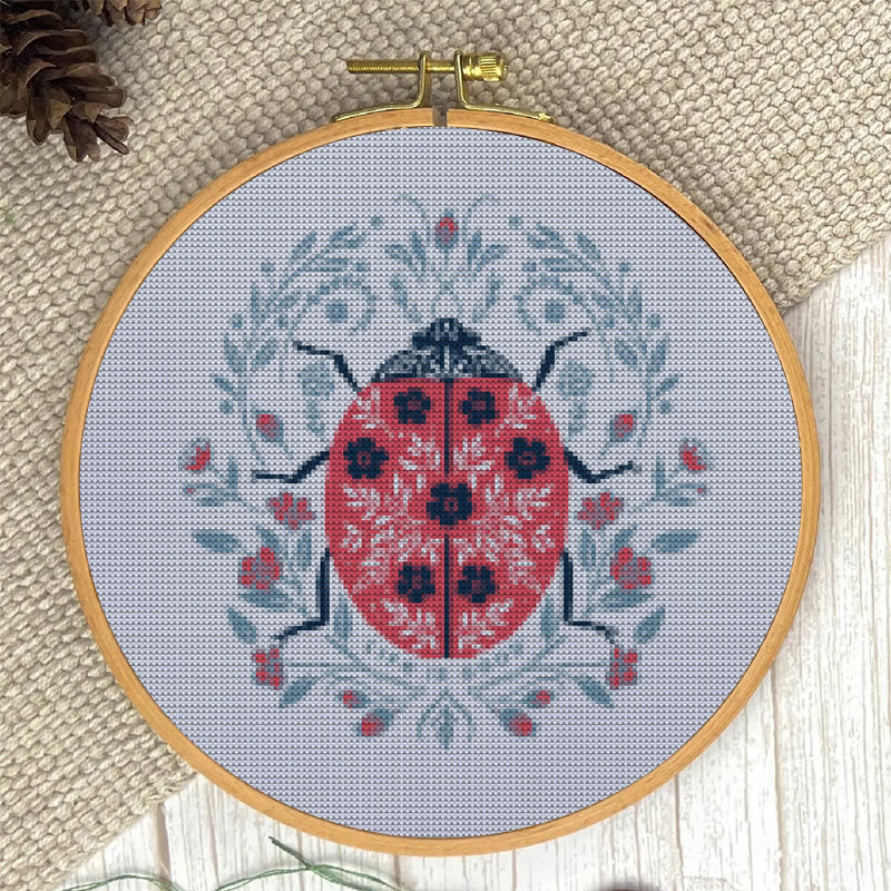  Cross Stitch Kit - Little Ladybird | Handmade Gift For Insect Lovers | Beginner Needle Artwork - image 4