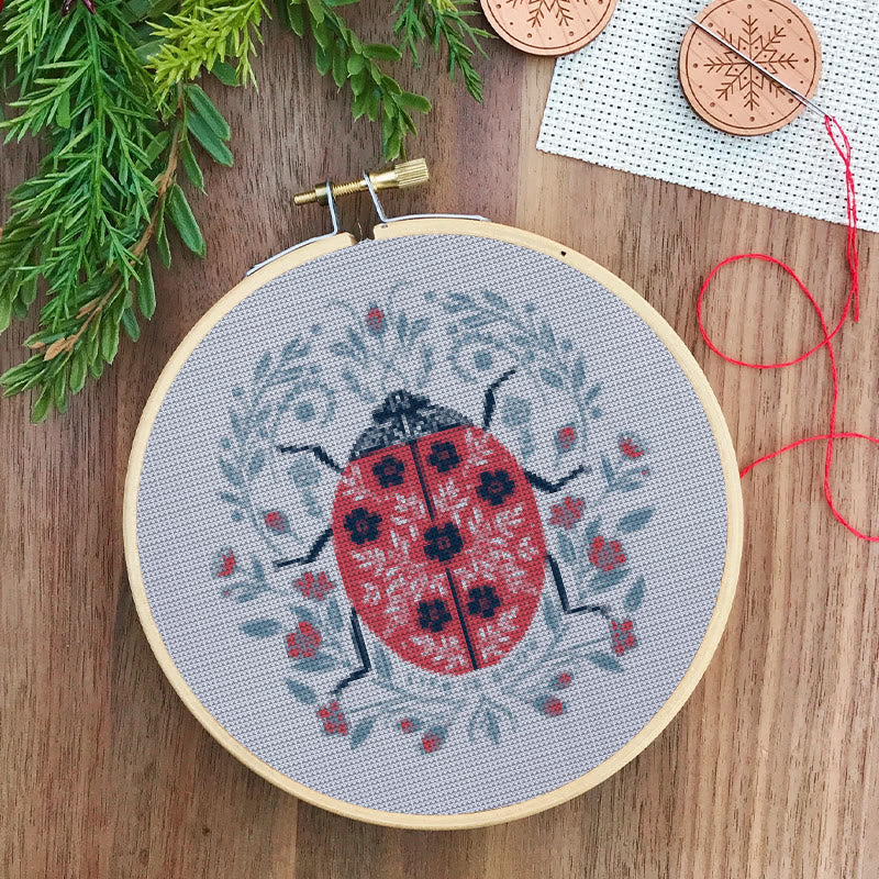  Cross Stitch Kit - Little Ladybird | Handmade Gift For Insect Lovers | Beginner Needle Artwork - image 6