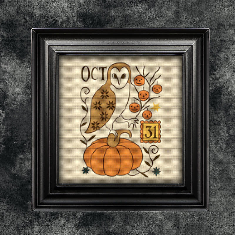 Cross Stitch Kit - Spooky Owl | Mysterious Halloween Craft | Diy Wall Art - image 7