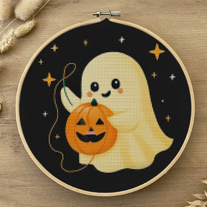  Cross Stitch Kit - Stitching Pumpkin | Adorable Halloween Craft | Diy Needlework For Handmade Lovers - image 5