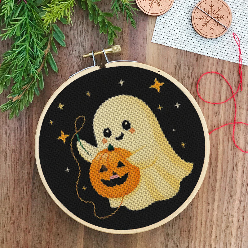  Cross Stitch Kit - Stitching Pumpkin | Adorable Halloween Craft | Diy Needlework For Handmade Lovers - image 6