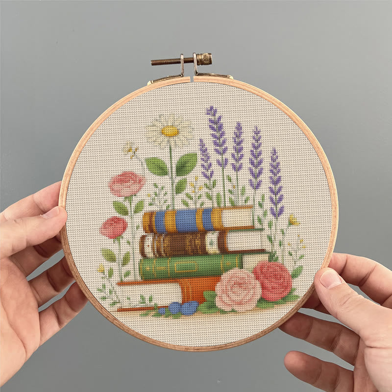  Cross Stitch Kit - Floral Book | Unique Handmade Collection | Nice Gifts For Book Lovers - image 4