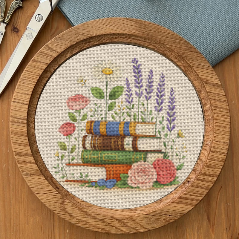 Cross Stitch Kit - Floral Book | Unique Handmade Collection | Nice Gifts For Book Lovers - image 5