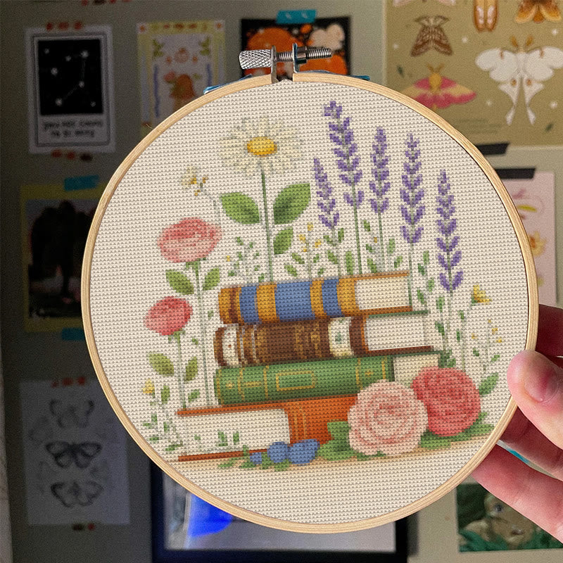  Cross Stitch Kit - Floral Book | Unique Handmade Collection | Nice Gifts For Book Lovers - image 6