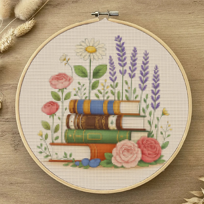 Cross Stitch Kit - Floral Book | Unique Handmade Collection | Nice Gifts For Book Lovers - image 7
