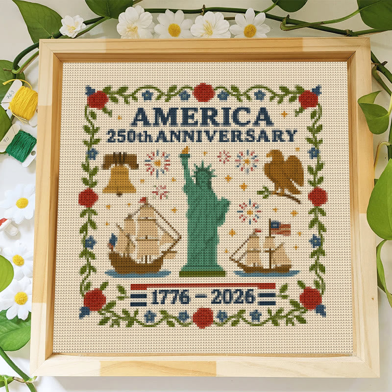 Cross Stitch Kit - Us 250th Anniversary | Diy Handmade Craft | Unique Needlework Collection - image 7
