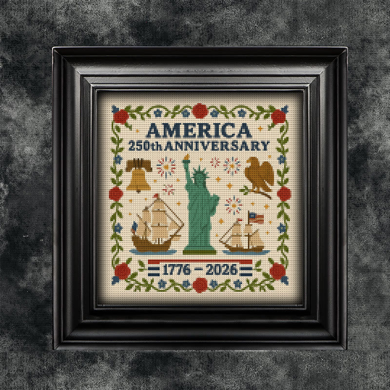 Cross Stitch Kit - Us 250th Anniversary | Diy Handmade Craft | Unique Needlework Collection - image 5