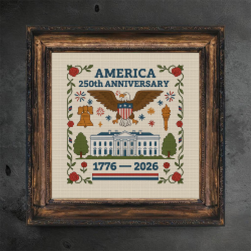 Cross Stitch Kit - Us Independence Day | Perfect Decoration Craft | Easy Stitch Artwork - image 3