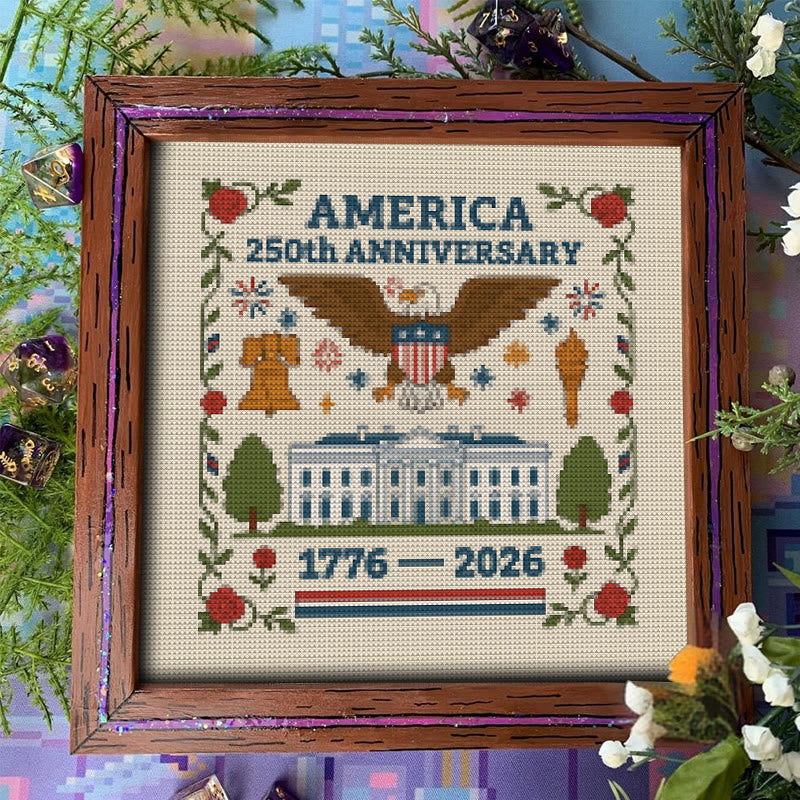 Cross Stitch Kit - Us Independence Day | Perfect Decoration Craft | Easy Stitch Artwork - Us Independence Day - image 9