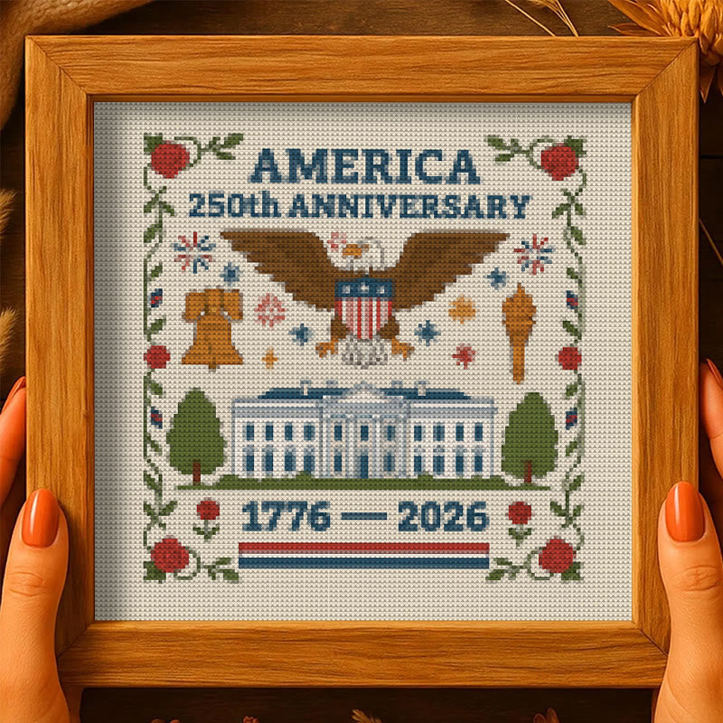 Cross Stitch Kit - Us Independence Day | Perfect Decoration Craft | Easy Stitch Artwork - image 8