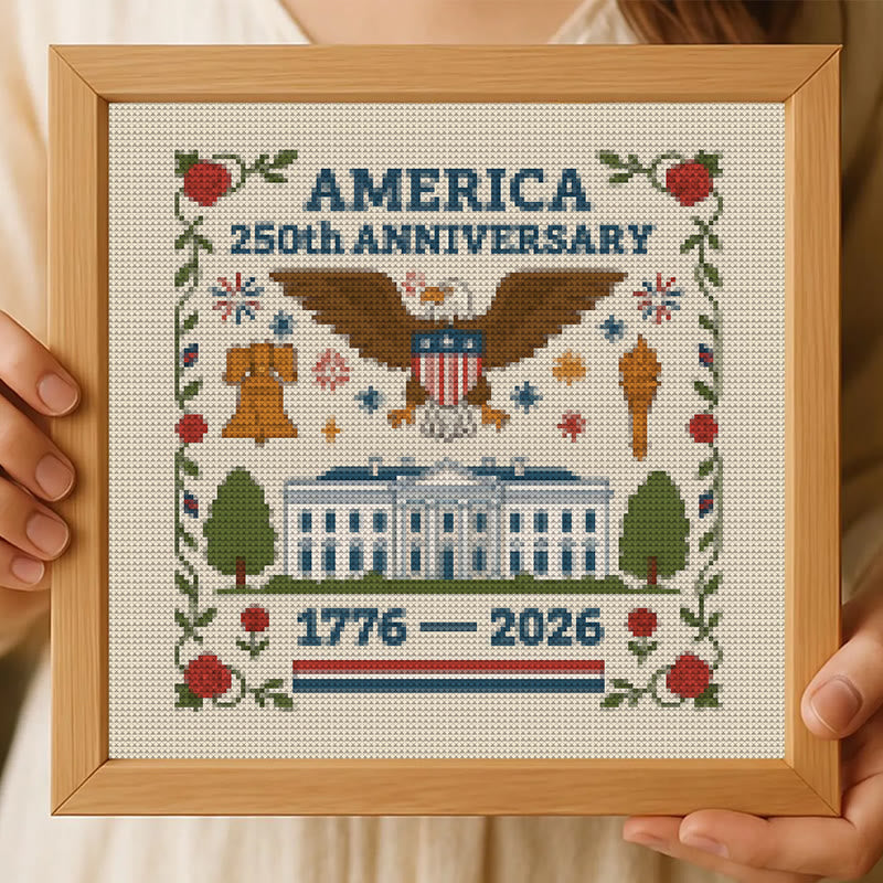 Cross Stitch Kit - Us Independence Day | Perfect Decoration Craft | Easy Stitch Artwork - image 4