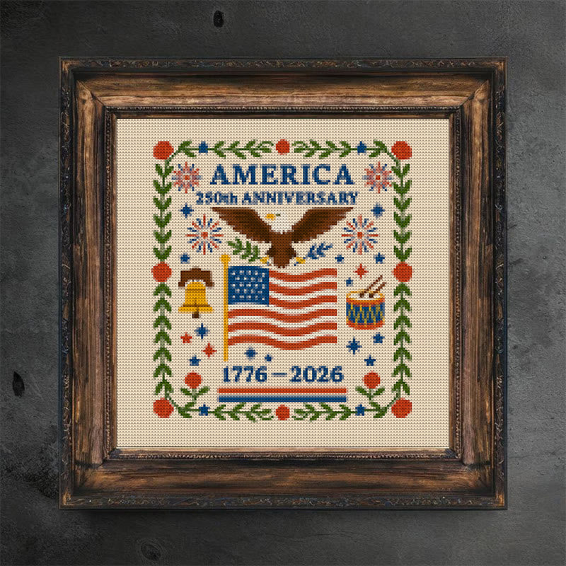 Cross Stitch Kit - America 250th Anniversary |  Unique Handmade Gifts | Memorial Stitch Handicraft  - image 3