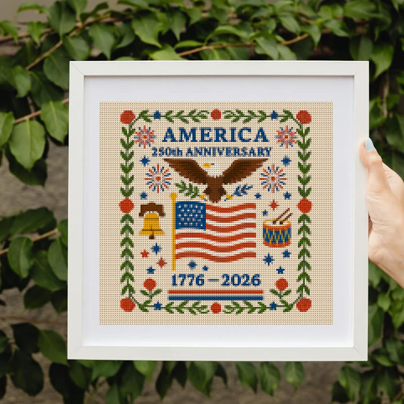 Cross Stitch Kit - America 250th Anniversary |  Unique Handmade Gifts | Memorial Stitch Handicraft  - image 2