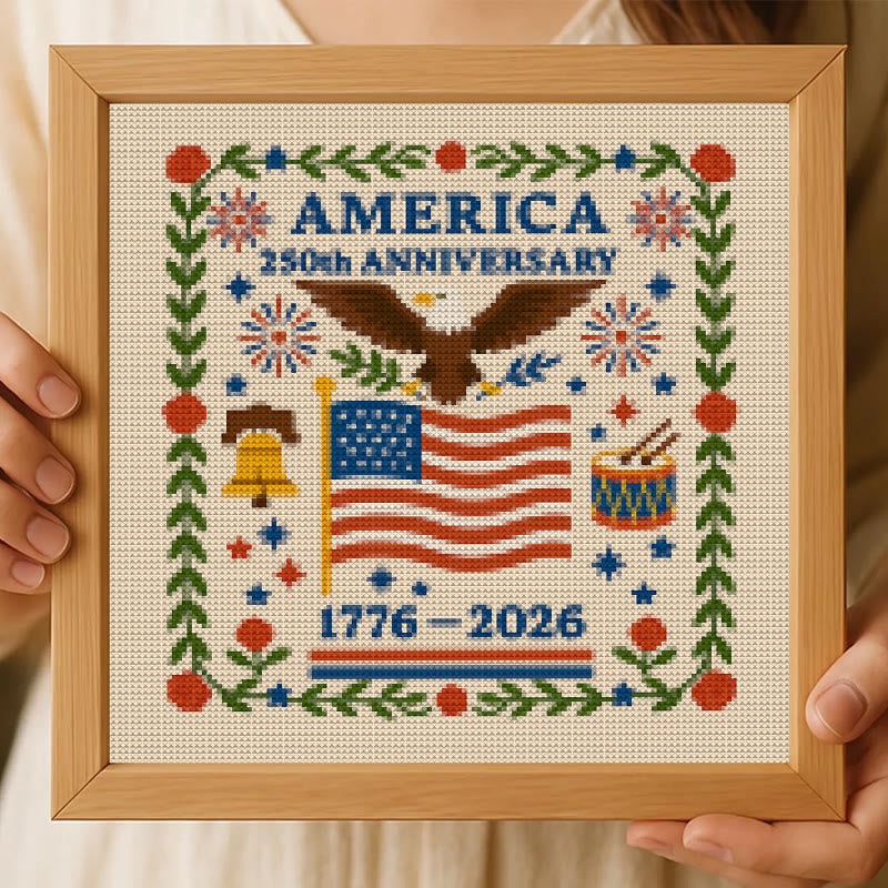 Cross Stitch Kit - America 250th Anniversary |  Unique Handmade Gifts | Memorial Stitch Handicraft  - image 6