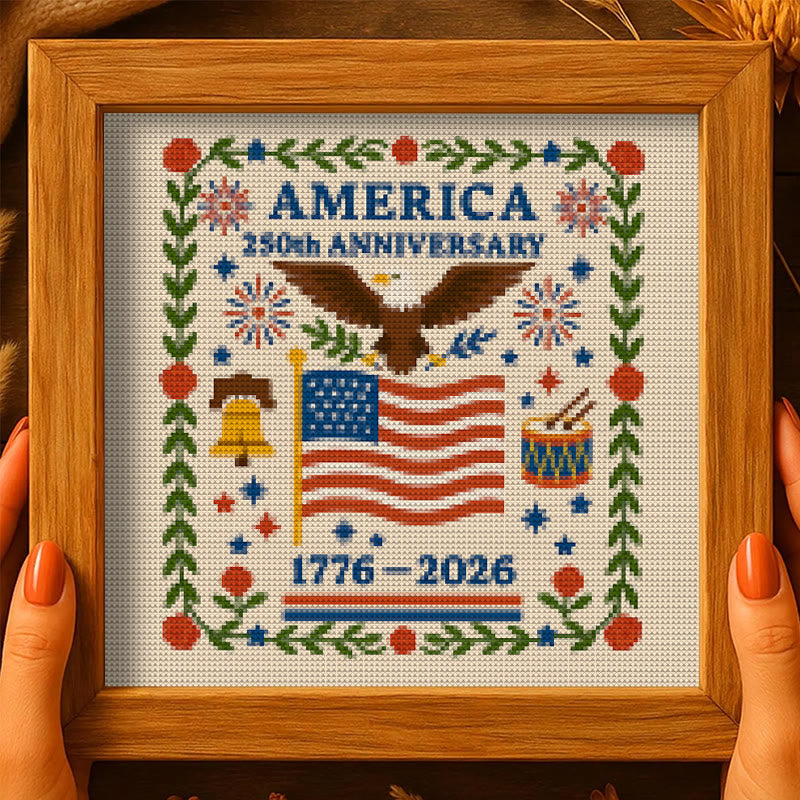 Cross Stitch Kit - America 250th Anniversary |  Unique Handmade Gifts | Memorial Stitch Handicraft  - image 8